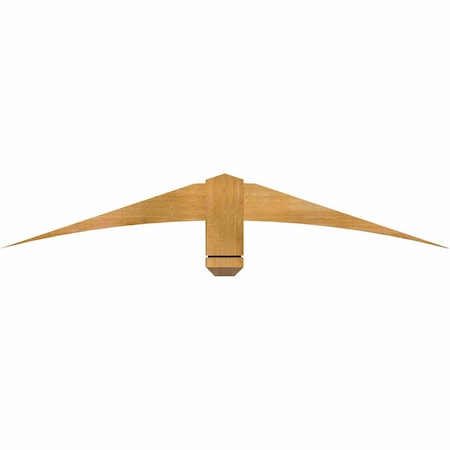 Ekena Millwork Bellingham Rough Sawn Timber Gable Bracket, Western Red Cedar, 48"W x 8"H x 2"D x 4"F, 4/12 Pitch GBW048X08X0204BEL00RWR